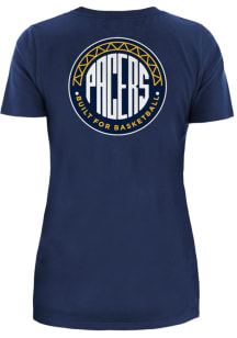 New Era Indiana Pacers Womens Navy Blue City Edition Short Sleeve T-Shirt