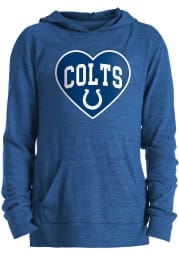 Indianapolis Colts Girls Blue Big Heart Long Sleeve Hooded Sweatshirt