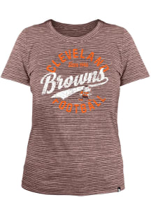 New Era Cleveland Browns Womens Brown Space Dye T-Shirt