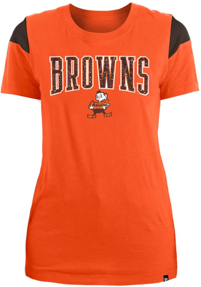 New Era Cleveland Browns Womens Pink Novelty Short Sleeve T-Shirt