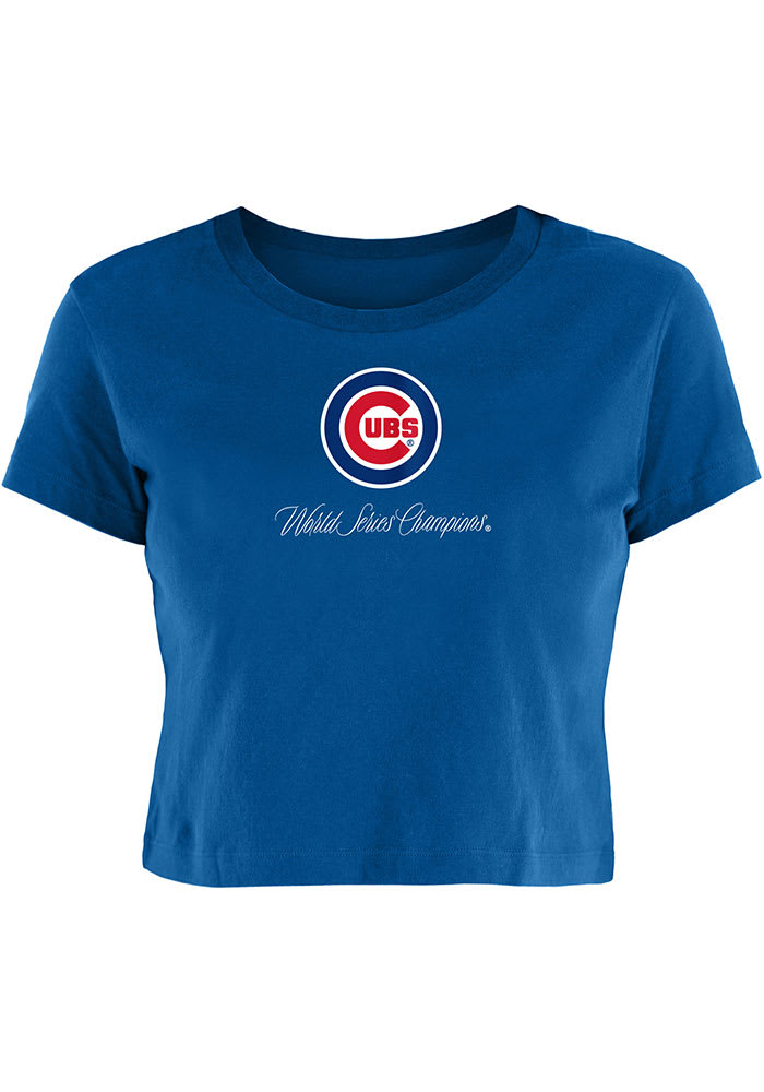 Chicago Cubs Womens Blue HistChamp Short Sleeve T-Shirt