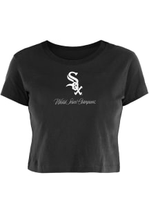 New Era Chicago White Sox Womens Black HistChamp Short Sleeve T-Shirt