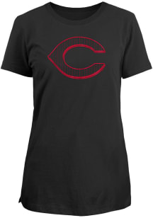 New Era Cincinnati Reds Womens Black CityArch Short Sleeve T-Shirt