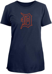 Detroit Tigers Womens Navy Blue CityArch Short Sleeve T-Shirt