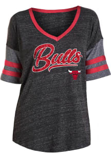 New Era Chicago Bulls Womens Grey Triblend Short Sleeve T-Shirt