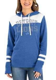 New Era Detroit Lions Womens Blue Triblend Hooded Sweatshirt
