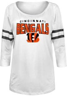 New Era Cincinnati Bengals Womens White Jersey LS Tee