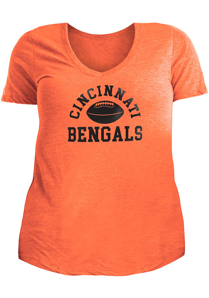 Cincinnati Bengals Womens Orange Triblend Short Sleeve T-Shirt