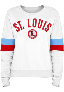 New Era St Louis Cardinals Womens White Contrast Crew Sweatshirt