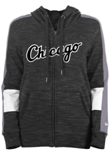New Era Chicago White Sox Womens Black French Terry Long Sleeve Full Zip Jacket