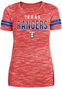 New Era Texas Rangers Womens Red Spade Dye Short Sleeve T-Shirt