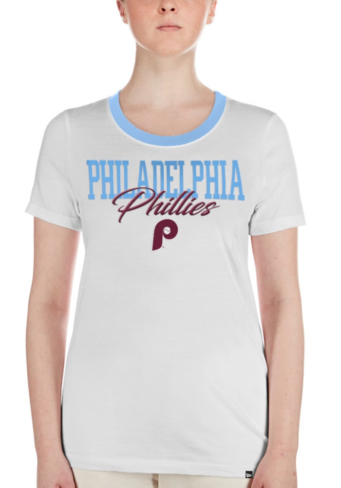 New Era Philadelphia Phillies Womens Botanical T-Shirt - White