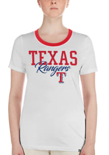 New Era Texas Rangers Womens White Gameday Short Sleeve T-Shirt