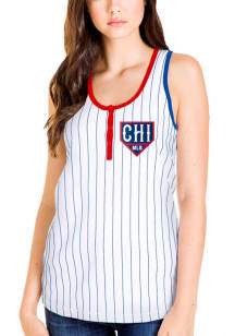New Era Chicago Cubs Womens White Racer Tank Top