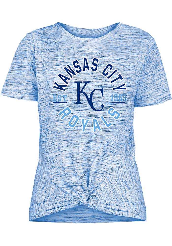 Kansas City Royals Women's Blue Novelty Short Sleeve T-Shirt, Blue, 60% Cotton / 40% POLYESTER, Size L, Rally House