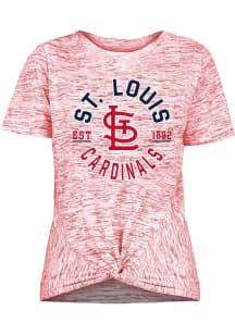 St Louis Cardinals Womens Red Novelty Short Sleeve T-Shirt