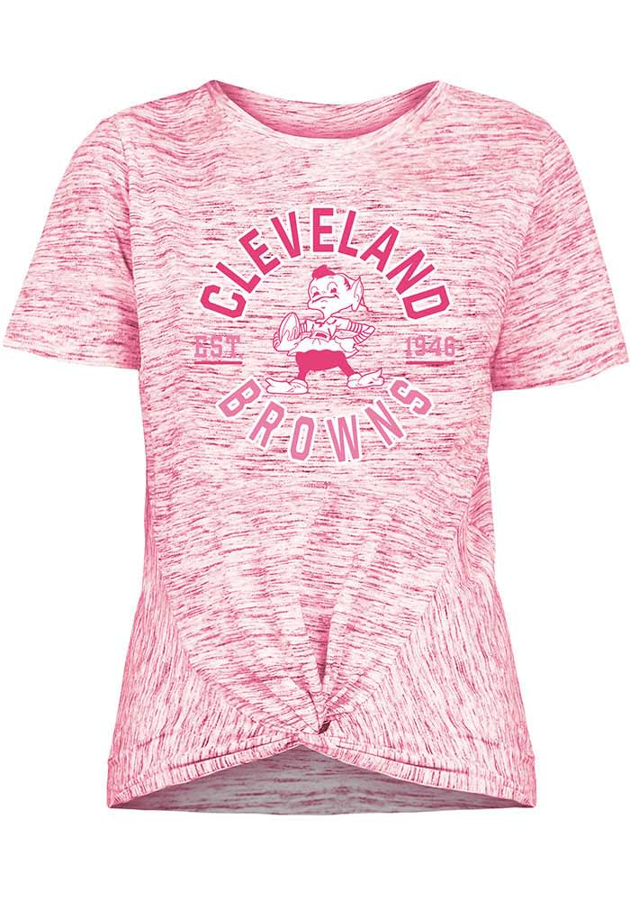 New Era Cleveland Browns Womens Pink Novelty Short Sleeve T-Shirt in 2023