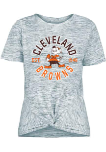 New Era Cleveland Browns Womens Grey Novelty Short Sleeve T-Shirt