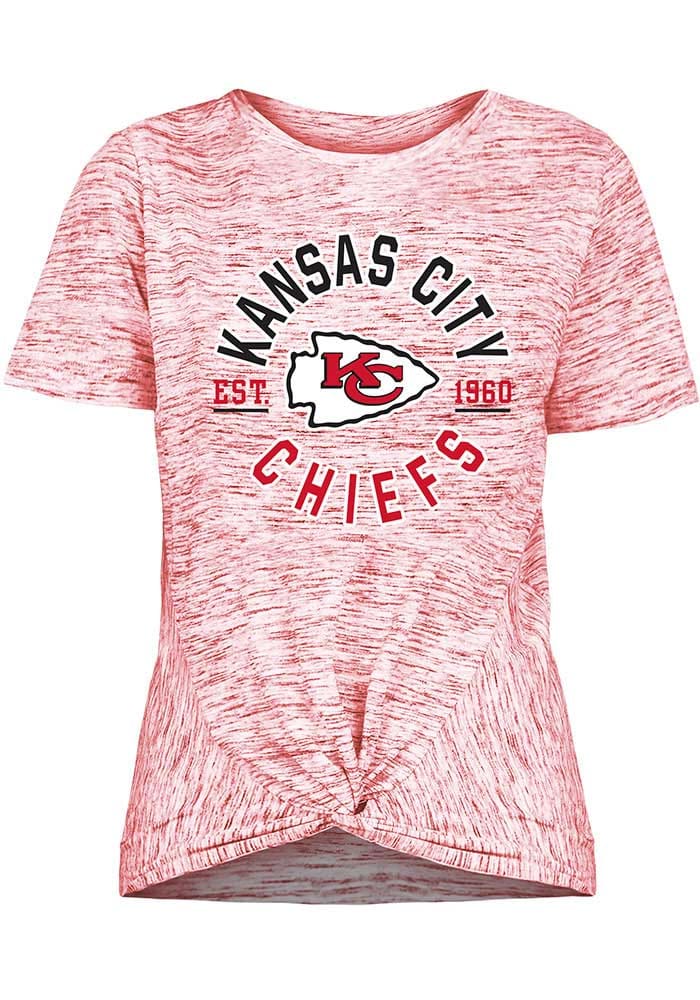 Kansas City Chiefs Womens Red Novelty Short Sleeve T-Shirt
