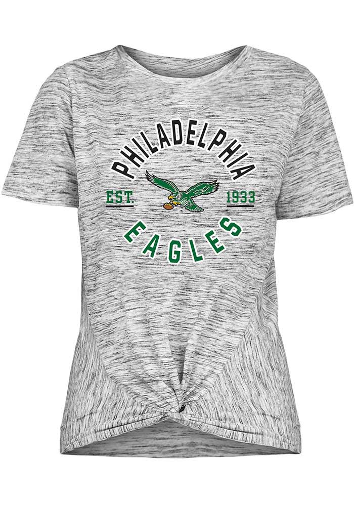 Philadelphia Eagles Junk Food Women's Retro Ringer T-Shirt - White