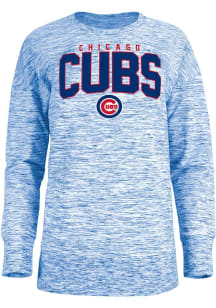 New Era Chicago Cubs Womens Blue Space Dye Crew Sweatshirt