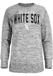 New Era Chicago White Sox Womens Black Space Dye Crew Sweatshirt