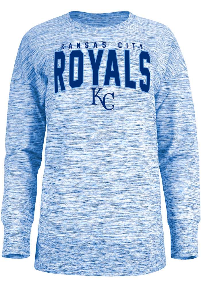 Kansas City Royals Womens Blue Space Dye Crew Sweatshirt