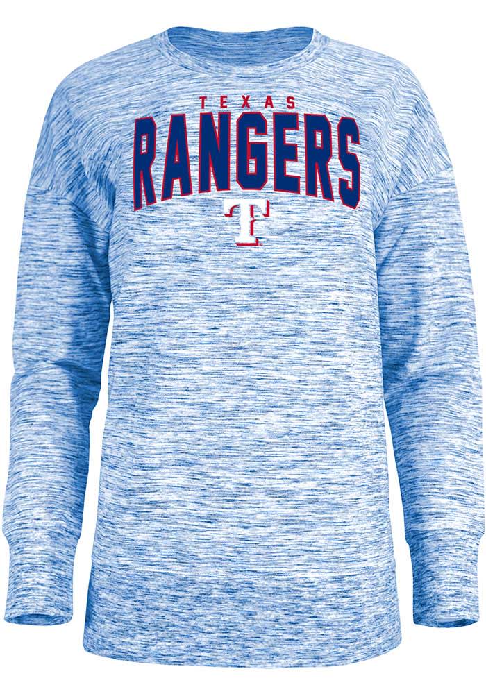 New Era / Women's Texas Rangers Space Dye Blue T-Shirt