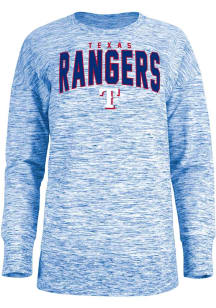 New Era Texas Rangers Womens Blue Space Dye Crew Sweatshirt