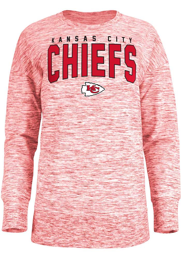 Kansas City Chiefs New Era Women's Plus Size Space Dye T-Shirt - Red