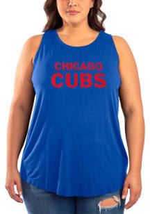 New Era Chicago Cubs Womens Blue Rayon Tank Top