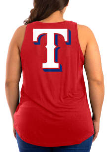 New Era Texas Rangers Womens Red Rayon Tank Top