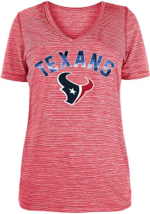 New Era Houston Texans Womens Red Foil Short Sleeve T-Shirt