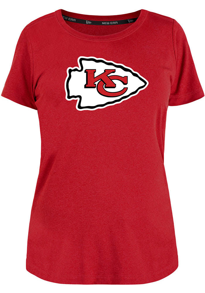 New Era Kansas City Chiefs Womens Red Brushed T Shirt 