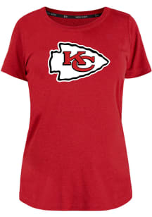 New Era Kansas City Chiefs Womens Red Brushed T-Shirt