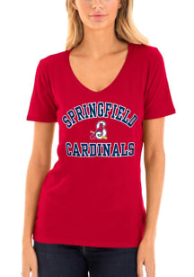 New Era Springfield Cardinals Womens Red Jersey Short Sleeve T-Shirt