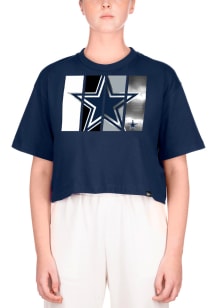 New Era Dallas Cowboys Womens Navy Blue Field Short Sleeve T-Shirt