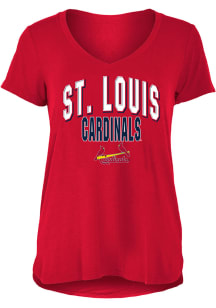 New Era St Louis Cardinals Womens Navy Blue Curved Short Sleeve T-Shirt