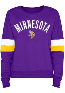 New Era Minnesota Vikings Womens Purple Fleece Crew Sweatshirt
