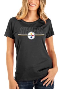 New Era Pittsburgh Steelers Womens Black Training T-Shirt
