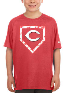 New Era Cincinnati Reds Youth Red Camo Base Short Sleeve T-Shirt