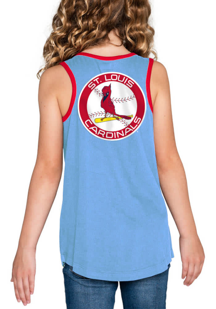 New Era St Louis Cardinals Women's Light Blue Space Dye Tank Top, Light Blue, 60% Cotton / 40% POLYESTER, Size XS, Rally House