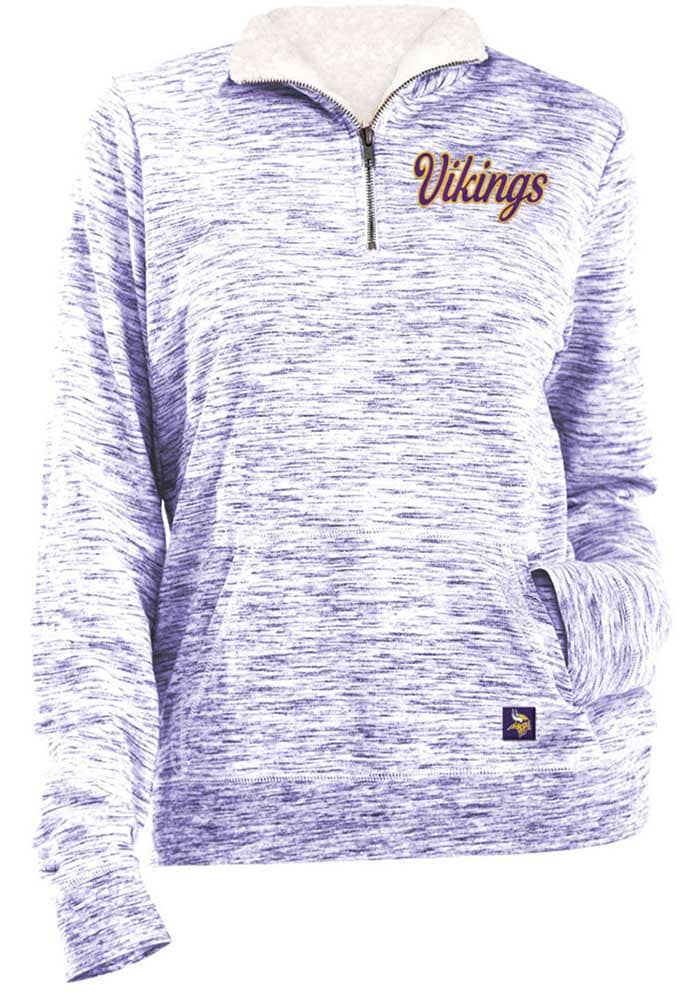 New Era Women's Minnesota Vikings Space Dye Glitter Purple T-Shirt