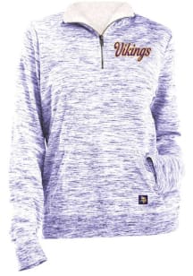 New Era Minnesota Vikings Womens Purple Space Dye 1/4 Zip Pullover