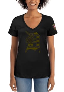 New Era Detroit Tigers Womens Black Armed Forces Short Sleeve T-Shirt