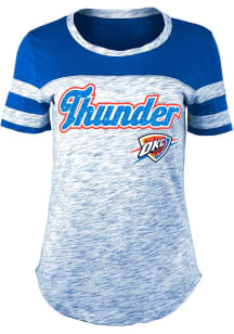 New Era Oklahoma City Thunder Womens Blue Space Dye Short Sleeve T-Shirt
