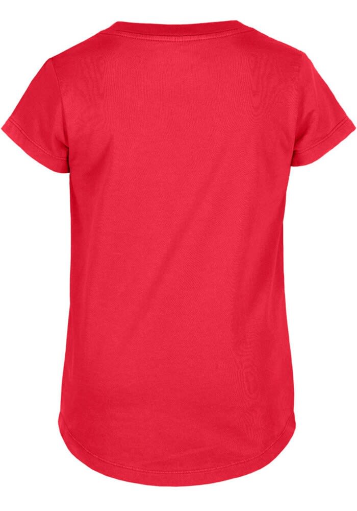 New Era Cincinnati Reds Girls Red Enzyme Wash Wordmark Short Sleeve Tee