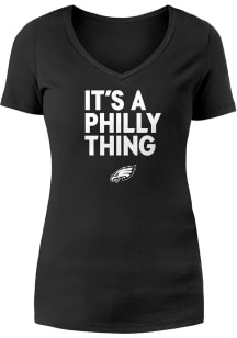 New Era Philadelphia Eagles Womens Black Philly Thing Short Sleeve T-Shirt