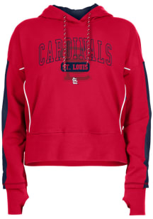 New Era St Louis Cardinals Womens Red High Low Hooded Sweatshirt