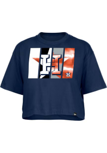 New Era Houston Astros Womens Navy Blue Field Short Sleeve T-Shirt